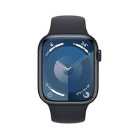Apple 苹果 Watch Series 9 智能手表 GPS+蜂窝网络款 45mm 午夜色铝金属表壳 午夜色橡胶表带 S/M MRP53CH/A
