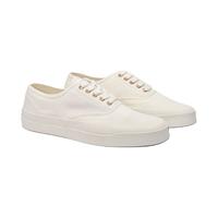 Maison Kitsune 白色帆布运动鞋 法国小狐狸系带低帮休闲小白鞋