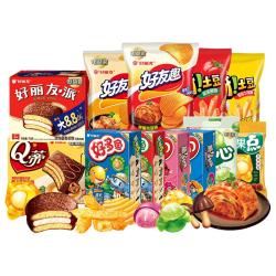 好丽友 巧克力派好友趣呀土豆软糖好多鱼零食薯片