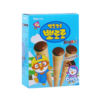 啵乐乐韩国冰淇淋形饼干宝宝零食甜筒儿童饼干 巧克力味 6支/盒 冰淇淋形饼干 巧克力味