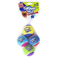 GiGwi 贵为 狗玩具经典高弹力发声网球磨牙耐咬泰迪博美中小型犬玩具球幼犬球3只装小号