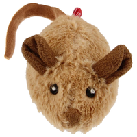 GiGwi贵为猫玩具自嗨解闷电动滑轮仿真小老鼠自动逗猫发声猫咪用品逗猫猫咪玩具 滑轮老鼠-灰耳