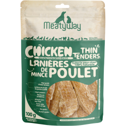 Meatyway 爵宴薄脆鸡肉干100g 宠物狗狗零食磨牙棒鸡胸肉干