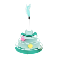 珍佑宠猫玩具猫咪转盘逗猫棒羽毛自嗨解闷球猫抓板幼猫小猫宠物用品