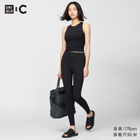 优衣库C系列合作款/女装运动紧身裤/打底裤裤子477301 09 黑色 L /160/70A