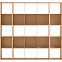 林氏家居卧室收纳防尘自由组合格子柜家用客厅靠墙展示柜子NC1X 两层五列书架+抽屉*2+收纳盒*3