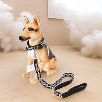 MONCLER 盟可睐 黑色白色宠物狗牵引绳遛狗绳牵引带I2 09O 3G00015 0U257 P90