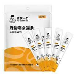 诚实一口 猫咪零食猫条三文鱼味好多条10g