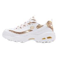SKECHERS 斯凯奇 D'LITES复古潮流时尚休闲亮片厚底增高熊猫鞋 11916 白色/金色/WGD 37