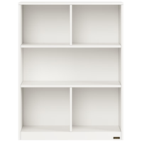 全友 家居 奶油风组合书柜客厅书房收纳储物柜子落地酒柜餐边柜600619 【米白】五格展示书柜B2