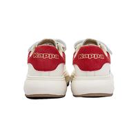 Kappa Kids卡帕童鞋2024春季男童经典百搭小白鞋系带儿童运动鞋女休闲鞋 白红 31码 适合脚长约190mm