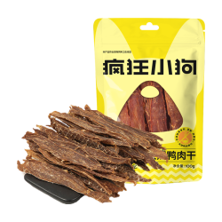 疯狂小狗 狗零食风干宠物零食小型犬幼犬成犬磨牙棒 天然鸭肉干100g