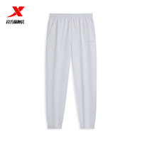 特步运动卫衣卫裤男款针织加绒保暖运动裤长裤圆领卫衣运动套头衫 浅花灰7-女针织0160 XS