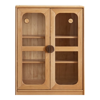 源氏木语儿童家具 实木儿童书柜落地组合书架现代简约橡木收纳柜家用储物柜子