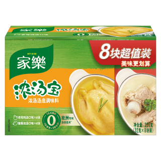 家乐 浓汤宝 2口味 256g（老母鸡汤口味32g*4块+猪骨浓汤口味32g*4块）