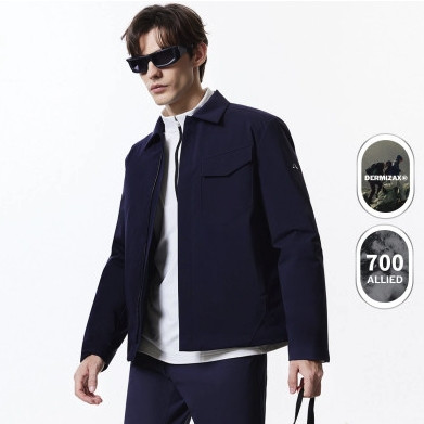 保暖服饰：J.Lindeberg 金林德伯格 2025秋冬翻领防水透湿休闲商务通勤羽绒夹克