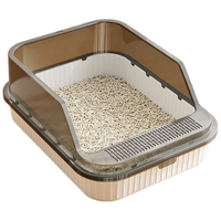 甜浪海猫砂盆超大号防外溅半封闭式除臭猫厕所猫屎盆带猫砂铲宠物用品