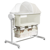 Trimigo智能婴儿床电动婴儿摇摇床拼接大床宝宝睡床移动电动摇篮新生儿床 【高颜值Ins风】电动婴儿摇床 【电动平摇+智能感应+蓝牙音乐】