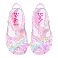 芭比童鞋夏季儿童凉鞋女童软底果冻鞋小童水晶鞋DA6331 粉色 25码 