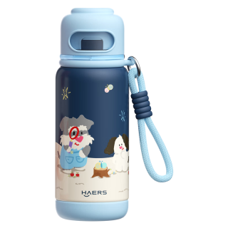 HAERS 儿童保温杯 蜜桃啵啵兔 500mL 单杯款