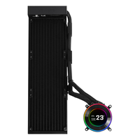 LIANLI联力隐流2代一体式水冷散热器 无风扇版 黑色 /360冷排/无风扇/LCD屏