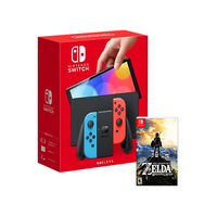 Nintendo/任天堂 体感 Switch游戏机 Oled日版红蓝+塞尔达(保税仓发1-3天送达)