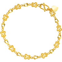 周生生 圣诞黄金足金蝴蝶间梨型手链 38954B 计价 17厘米5.7克