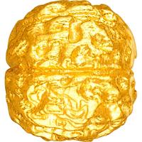 六福珠宝福满传家足金小核桃黄金转运珠串珠 计价 F73TBGP0002 约0.71克