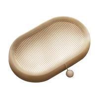 喵丽丝 剑麻猫抓板猫窝一体耐磨不掉屑猫咪玩具猫爪板耐抓四季通用抓盆 椭圆 跑道剑麻布