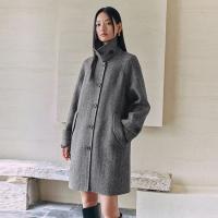 保暖服饰、超V会员：太平鸟 冬时尚翻领人字纹时尚翻领双面呢大衣女