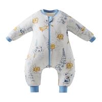 贝肽斯睡袋婴儿春秋冬季发热恒温保暖宝宝儿童防踢被连体衣四季通用睡袋 奇幻城堡【春秋双层 20-26℃】调温自发热 M码【身高80-95cm】15个月-2.5岁