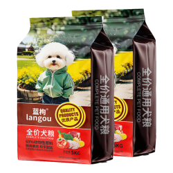 蓝枸 狗粮20斤装通用型金毛泰迪比熊拉布拉多40小型成犬大型幼犬粮10kg