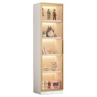 三栖虎书柜实木电视柜边柜储物酒柜靠墙家用客厅立柜带玻璃门柜子窄柜 三层长30*宽32*高106 自己安装