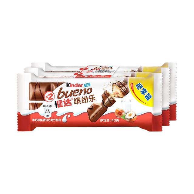 健达 缤纷乐牛奶榛果巧克力 129g 3包6条装