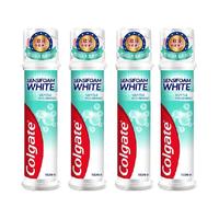 Colgate【孙颖莎】高露洁密泡亮白直立按压式牙膏去渍100ml*4瓶