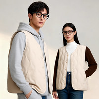 Artsdon/阿仕顿2025年秋冬男女宽松休闲高端百搭羊毛马甲坎肩 米白 2XL