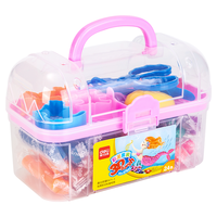 deli 得力 67825 粉色手提盒 手工彩泥 24色