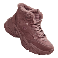 斯凯奇Skechers机能风老爹鞋女时尚加绒保暖中帮休闲运动靴167338 35