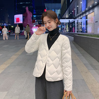 羽绒内胆女秋冬新款轻薄保暖深V领内穿打底长袖配大衣内搭羽绒服