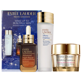 ESTEE LAUDER 雅诗兰黛 护肤套装 (小棕瓶修护系列微精华露150ml+第七代特润修护肌活精华露50ml+多效智妍精华乳霜75ml)