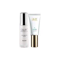 OLAY 玉兰油 水感透白系列防晒美白护肤套装 (光感小白瓶30ml+零重力小白伞30ml)