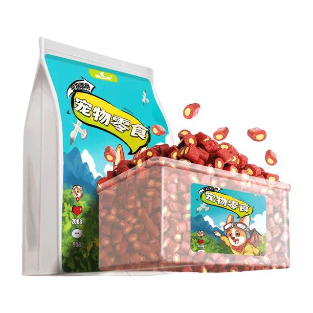 HELLOJOY 狗狗零食宠物泰迪金毛幼犬成犬训练励 蛋黄牛肉粒250g