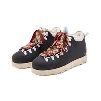 native秋冬复古运动宽鞋带欧包靴户外马丁靴男女靴 黑色|米白色 40