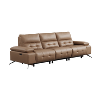 芝华仕(CHEERS)无仓储|头等舱绅士皮沙发零靠墙意式功能大黑牛30178棕2.93m