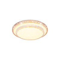 雷士 NVC LightingLED吸顶灯 轻奢浪漫书房餐厅卧室灯具 仿水晶光效三段调光灯饰 【三色调光】晶宏 圆灯36W