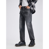 GXG 男装    深灰水洗牛仔裤锥形百搭长裤  深灰色 L