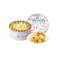 AKOKO 小花曲奇饼干组合装 6口味 560g(原味+咖啡味+抹茶味+草莓味+焦糖味+可可味)