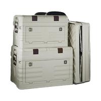 禧天龙户外露营折叠收纳箱汽车后背储物箱工业风收纳箱加厚车载整理箱 【收纳盖岩灰色】80L双层