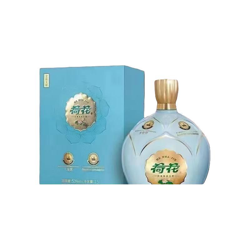 荷花金蕊天荷封坛酒53%vol 酱香型白酒1500ml 礼盒装【报价价格评测怎么