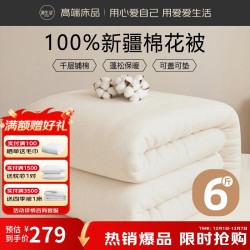 OBXO 源生活 棉花被 100%新疆棉被 6斤 150x200cm 秋冬被